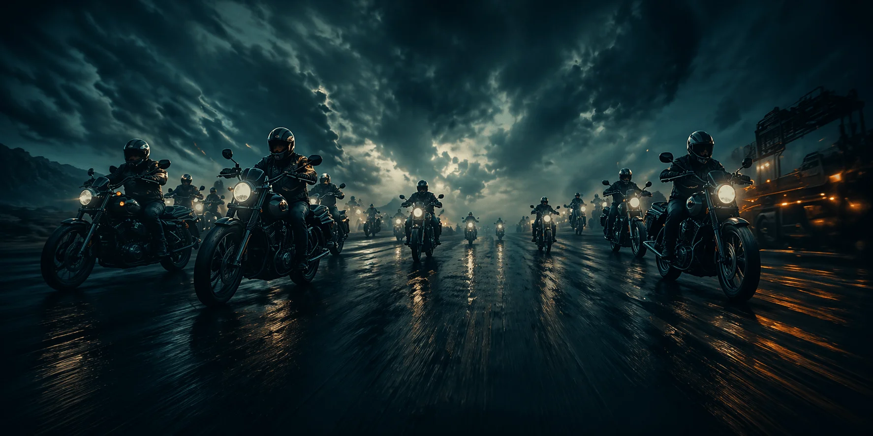 Motociclistas en ruta hacia La Lagunera 2026